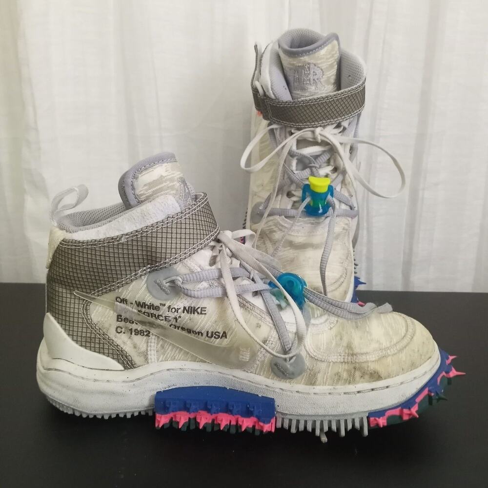 Virgil Abloh NIKE AIR FORCE 1 Sneakers Mid Lace Up OFF-WHITE US 6 Basketball